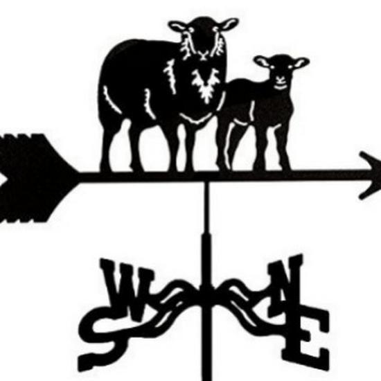 Wetterfahnen-Ornament aus Edelstahl für den Außenhof