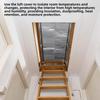 Heat Shield Cover for Attic Door and Staircase Insulation Providing Thermal Protection to Reduce Heating Expenses