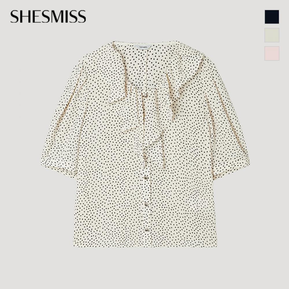 [shs Miss] Frill Half Sleeve Blouse Swwblp21080