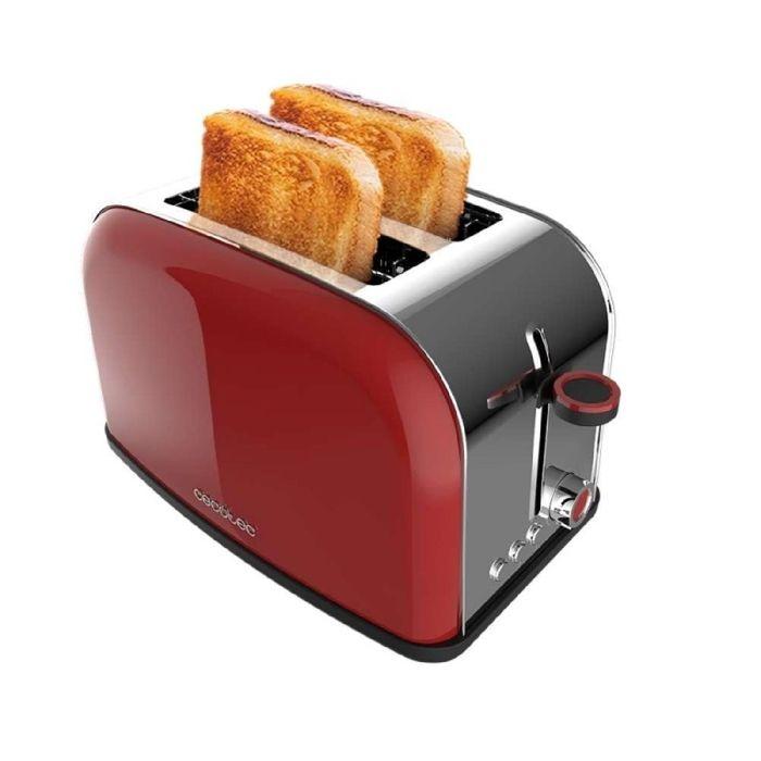 Cecotec Grille-pain Vertical Toastin Time 850 Rouge Lite