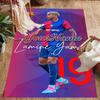 Green Sports Poster Design Customizable Name Area Rug Suitable for Bedrooms Hallway Entryway Outdoor Antislip Carpet Anime Office Decor