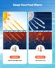 Solar Pool Cover, 5.49m Round Pool Bubble Cover, 12 Mil Pools Solar Blanket with Bubble & PE Material, Daytime Heat Absorption, Nighttime Heat