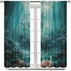 Mystical Ocean Shipwreck Blackout Curtains for Living Room Bedroom, Vintage Horror Pirate Ship Window Curtains Rod Pocket Thermal Insulated Window