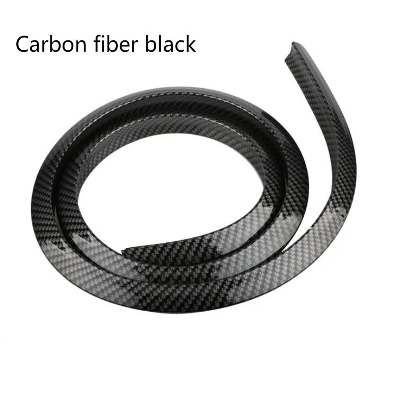 

Car External Wheel Eyebrow Rubber Anti-Collision Strip Black 1.5m Fender Extension Moulding Flares Trim Edge вуглецевого волокна, чорного кольору