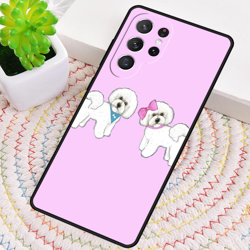 Cute Cartoon Bichon Frise Phone Case for Samsung Galaxy note 10 pro S26 Ultra S23 S24 FE S25 S21 S22 PLUS shockproof Cove