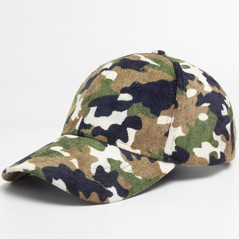 Corduroy Camouflage Outdoor Baseball Cap Men Autumn Winter Women Snapback Caps Casual Vintage Hat For Sport Unisex Adjustable