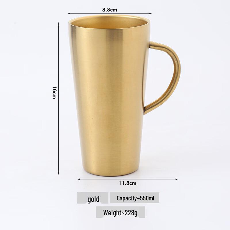 Uoto Stainless Steel Double-Wall Insulated Mug with Handle