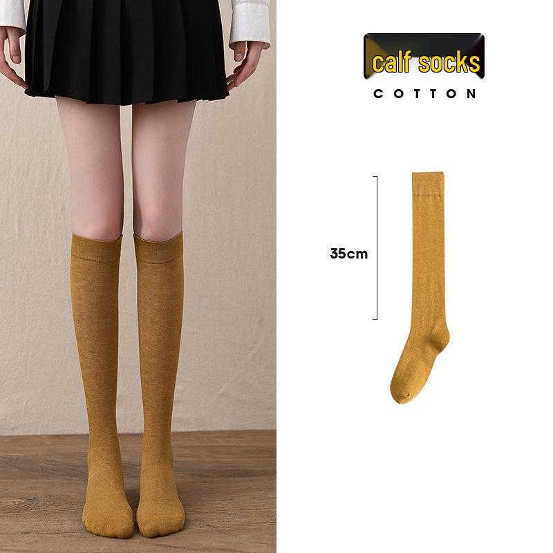 

Trendy Women s Over-the-Knee Stockings - Thin, Calf-Length, Black Japanese High Socks for Spring, Summer, and Autumn One Size