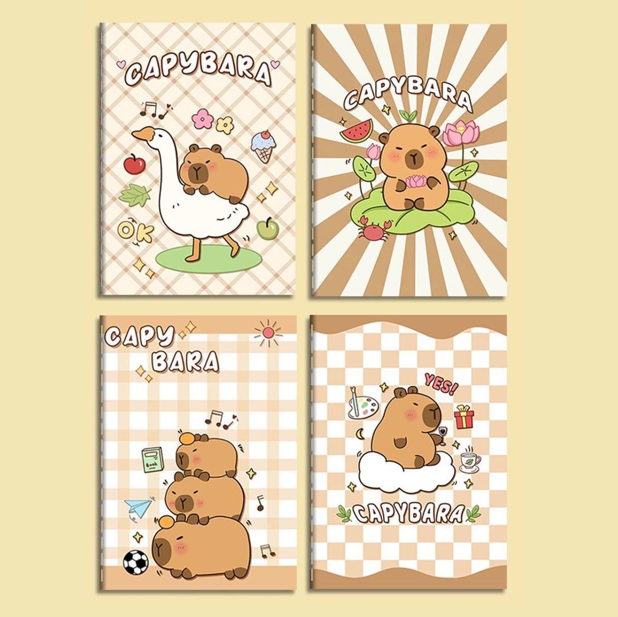 Capybara Cartoon A5 Notebook: Daily Planner & Homework Book for Primary Students