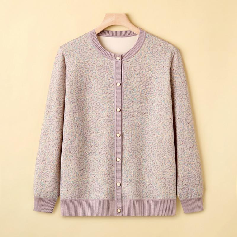 

Женские рубашки и топы для среднего и пожилого возраста Рубашки для нижнего слоя для среднего возраста Весенне-осенние модные рубашки с круглым вырезом для мамы Универсальные длинные рукава 4XL