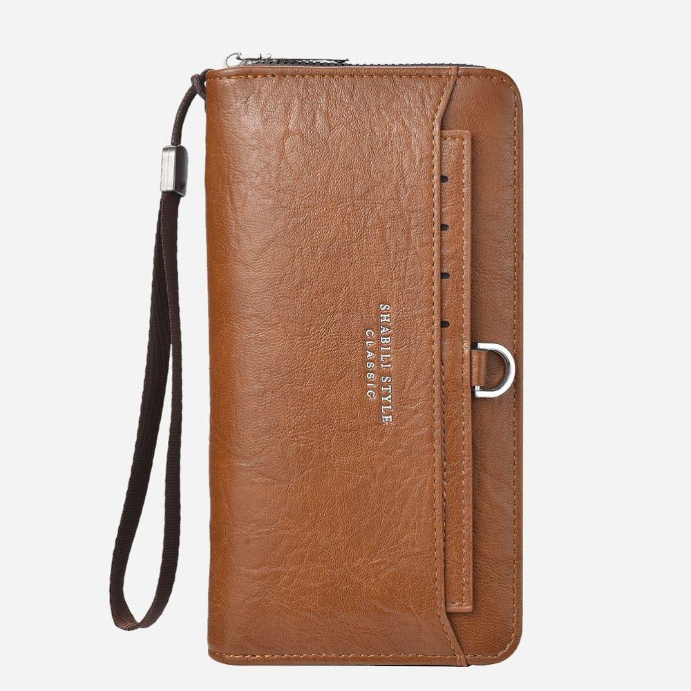 Simple Purse Men PU Wallet Multi Slot Large Capacity Long Wallet Coin Purse Card Brand Business Clutch Bag Women