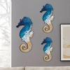 Seahorse Wall Art 3Pcs Beach Decorations Farmhouse Decor Beach Theme Decoration For Bathroom Indoor Outdoor Wall Decor