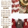 Xmas Ornament Clips Number Label Wooden Pendant Countdown Hanging Tags Christmas Advent Calendar