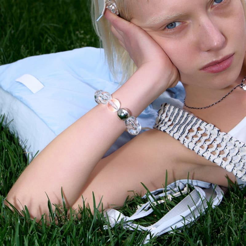 

UNDERCONTROL studio BRACELET SCRUNCHIE / SILVER WATER BALL FREE