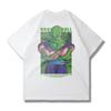 The Anime Dragon Ball Collaboration Black Goku Shortsleeved Tshirt for Men and Women in Loose Black and White for Summer