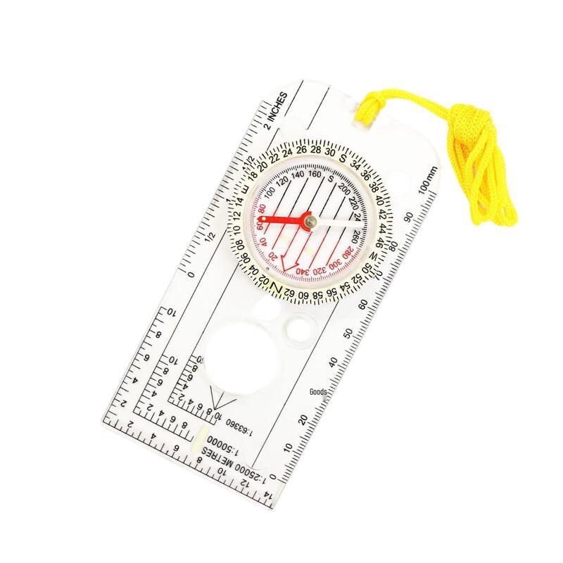 Acrylic Multifunction Compass Map Ruler with Magnifier (4-Pack)