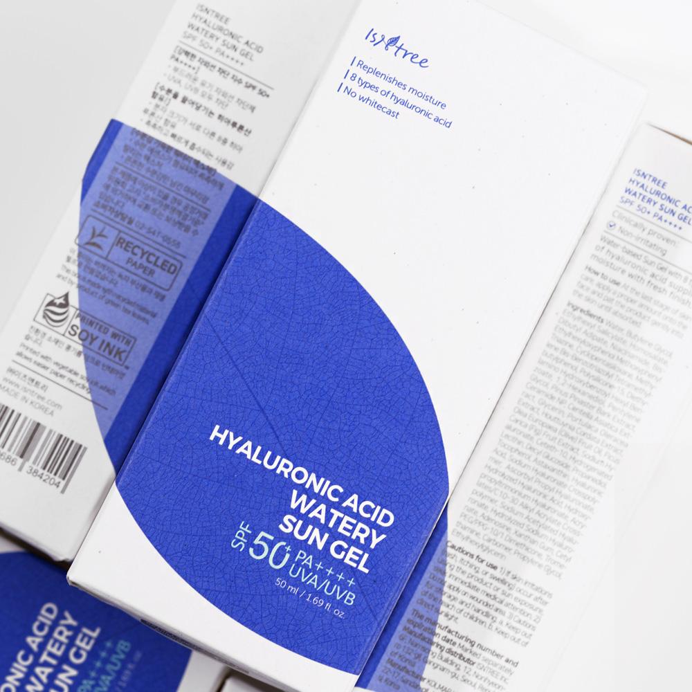 Isntree Hyaluronic Acid Watery Sun Gel SPF50+ PA++++ 50ml - Sun UV Shield Hydrate, Korean