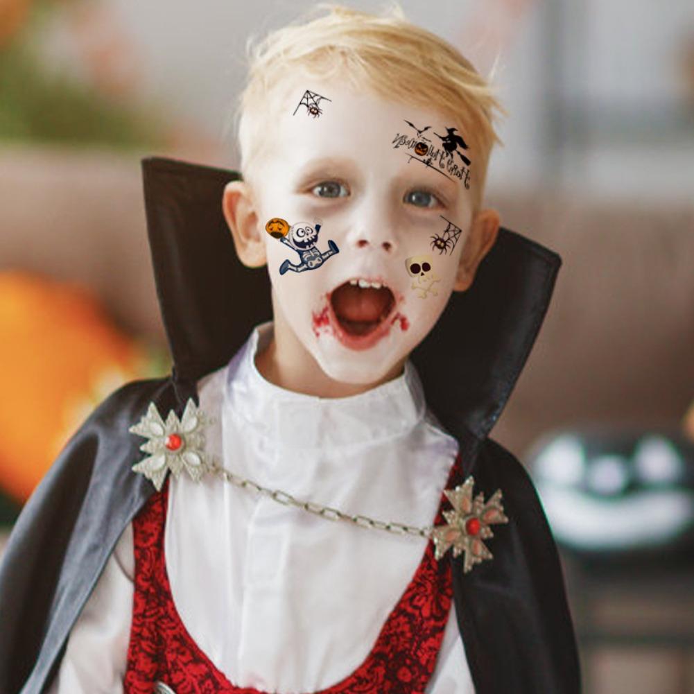 Für Kinder und Erwachsene Tattoos Wasserdicht für Partydekorationen Halloween Temporäre Tattoos Sicher Sanft zur Haut
