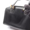 Used FENDI Handbag Leather Black Used Women