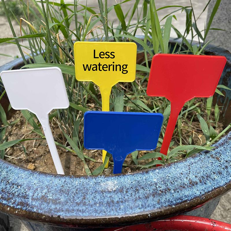 Waterproof T-shaped Plastic Plant Labels Garden Tags Nursery Plant Markers Name Tags for Flower Pots Bonsai Gardening Accessories