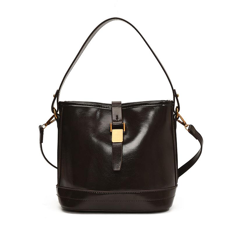 

Сумка-ведро для поездок на работу, ручная кладь, 2025, нишевая трендовая сумка-мессенджер, женская зимняя новая модная повседневная плечевая сумка