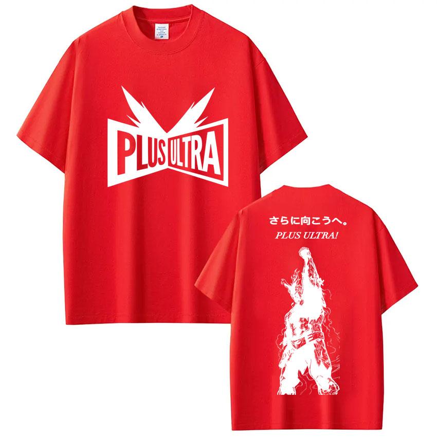 

Anime My Hero Academia Go Beyond Plus Ultra TShirts Unisex Women Harajuku Fashion Unisexga Tshirt Loose Casual Cotton ONeck T Shirt S