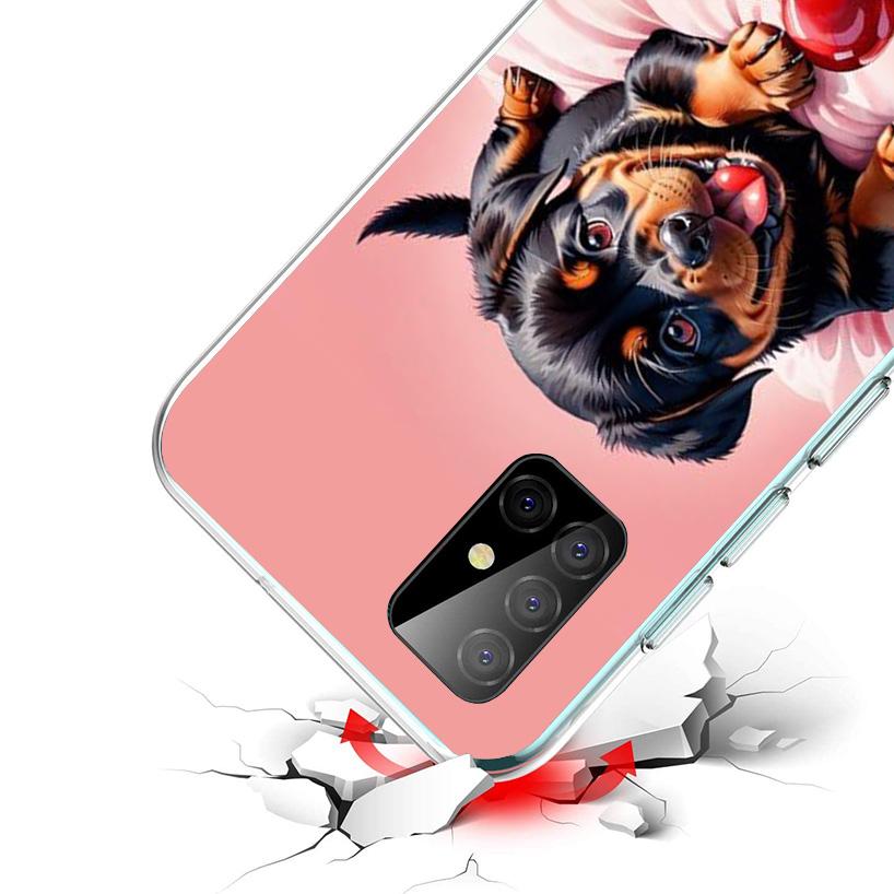 Lovely Puppy Heart Dogs Phone Case For Samsung Galaxy A52 A32 A22 A12 A02S A50S A30S A51 A31 AA71 Note 20 Ultra 10 S10 Plus Gala