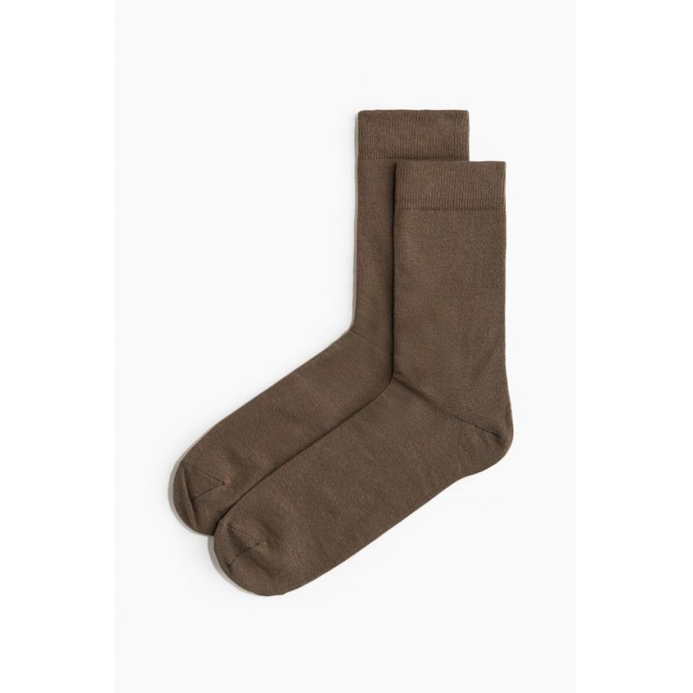 H M Socks Set Of 5 Pairs creaM Beige Brown Black