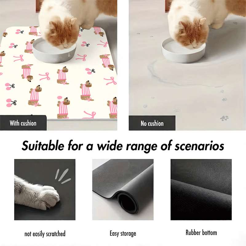 Cute Cartoon Dog Pattern Printed Floor Mat Rug Doormat Home Decor for Pet Lovers Kids Nursery Room Living Room Entryway Gift