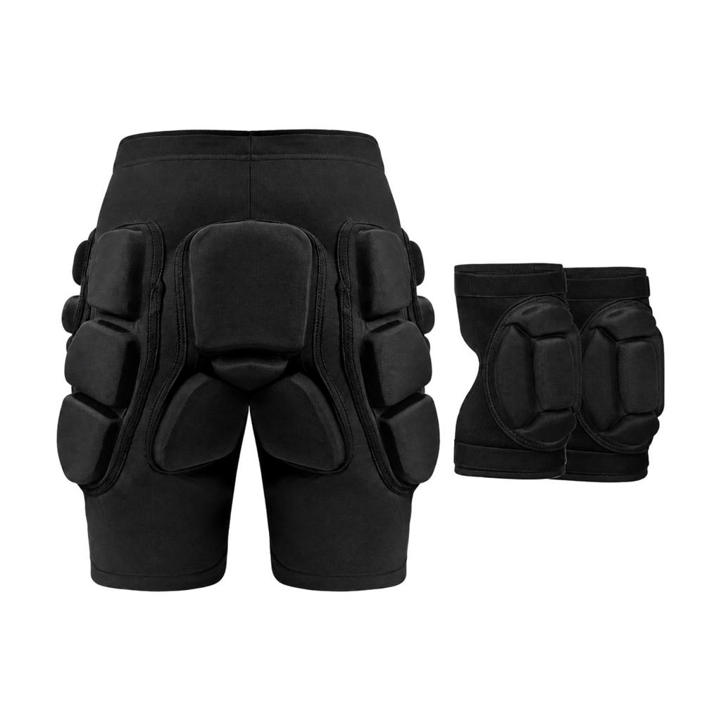 Padded Shorts with Knee Pads Breathable for Skating, Training