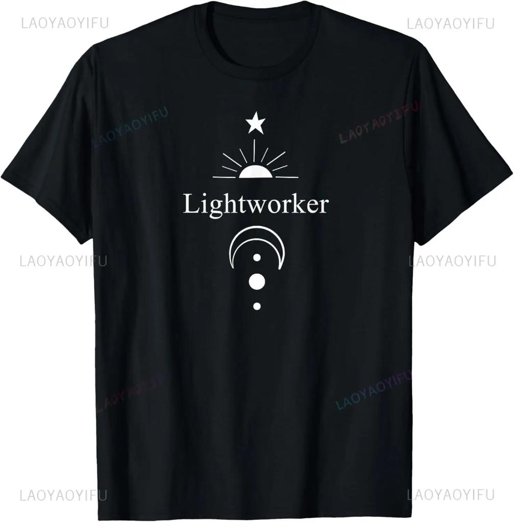 Lightworker Reiki Energy Healing New Age Meditate Yoga TShirt Graphic T Shirts Vintage Clothes Tops Camisas Streetwear