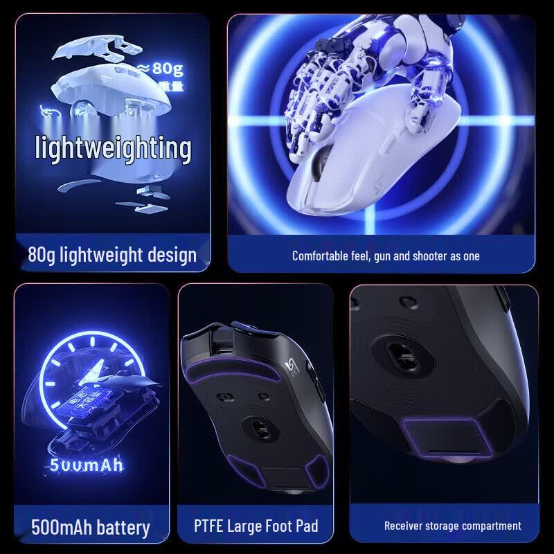 AULA SC580SE Tri-Mode Rechargeable Gaming Mouse