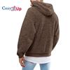 Cozy Up Mens Fuzzy Sherpa Pullover Hoodie Sweatshirts Long Sleeve Sport Front Pocket Fall Outwear Winter Hooded
