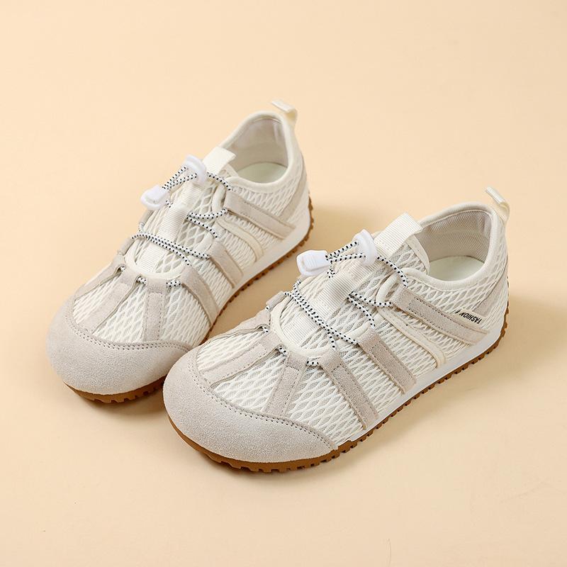 

Bamuxiu 2025 summer new women s shoes mesh round head flat bottom casual sports shoes single shoes non-slip bottom flat heels 40