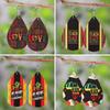 Cross-Border African Style Black History & Juneteenth PU Leather Earrings