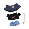 4 Items Doll Fashion Set including T-shirt, Jeans, Necklace, Hat for 5-6 inch Dolls
