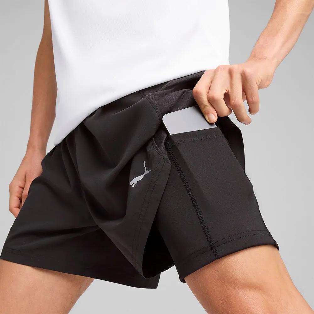 PUMA Run Velocity Men's 2-in-1 Running Shorts DryCELL Technology Black
