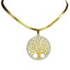 Tree Of Life Pendant Necklace Women Gold Crystal Stainless Steel Jewelry Elegant Gift For Her