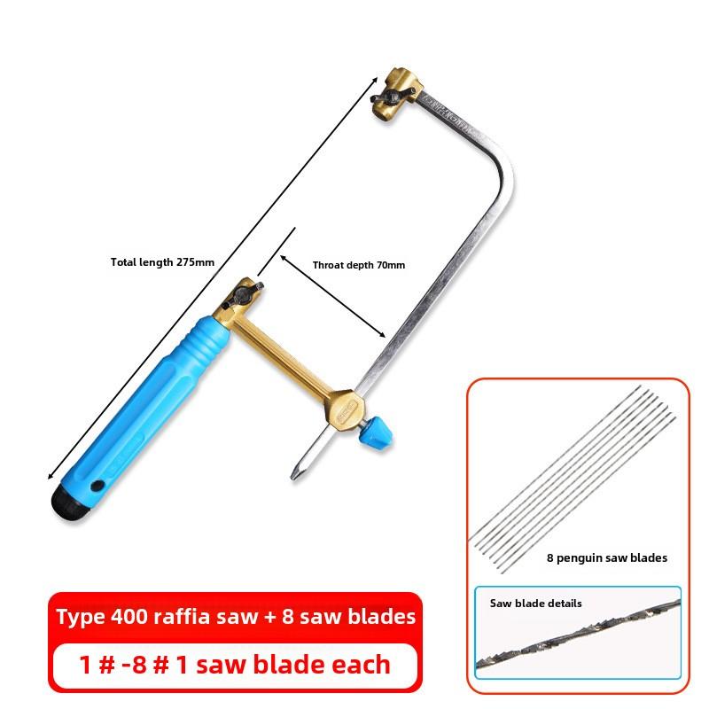 Regulowany łuk piły typu U Narzędzie tnące do drewnianej rękojeści ramy piły do biżuterii Narzędzia ręczne Rama jubilerska