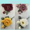 Decorative Arrangements Peony Wedding Realistic Artificial Decoration Floral