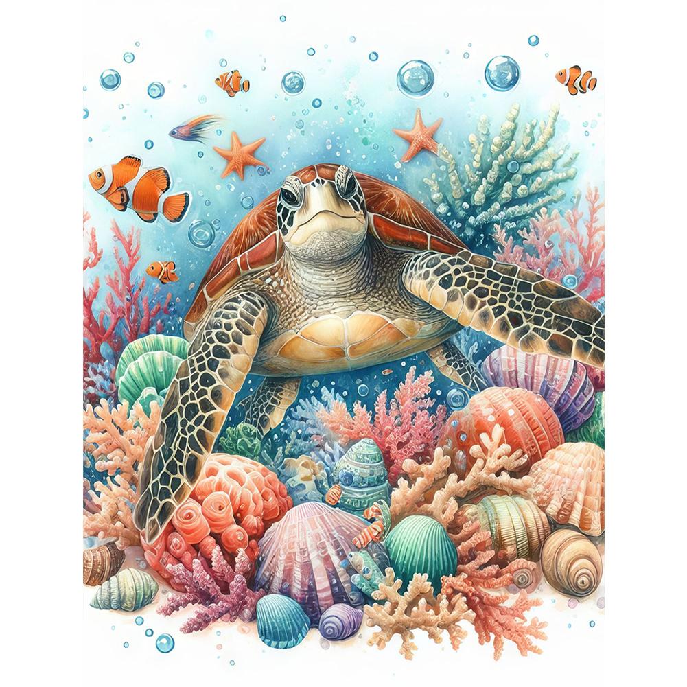 5D DIY Full Square Drill Diamond Painting Sea Turtle Kit Home Decor Art