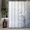 [Modern Botanical] Water-Resistant Shower Curtain - Plant Design Polyester, Grommet Top, Machine Washable,  Bathroom Decor