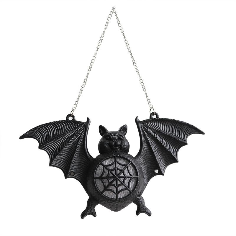 Halloween Luminous Bat Lamp New Colorful Gradient Plastic Bat Pendant Hanging Decoration Ghost Festival Decoration Prop BatDecor
