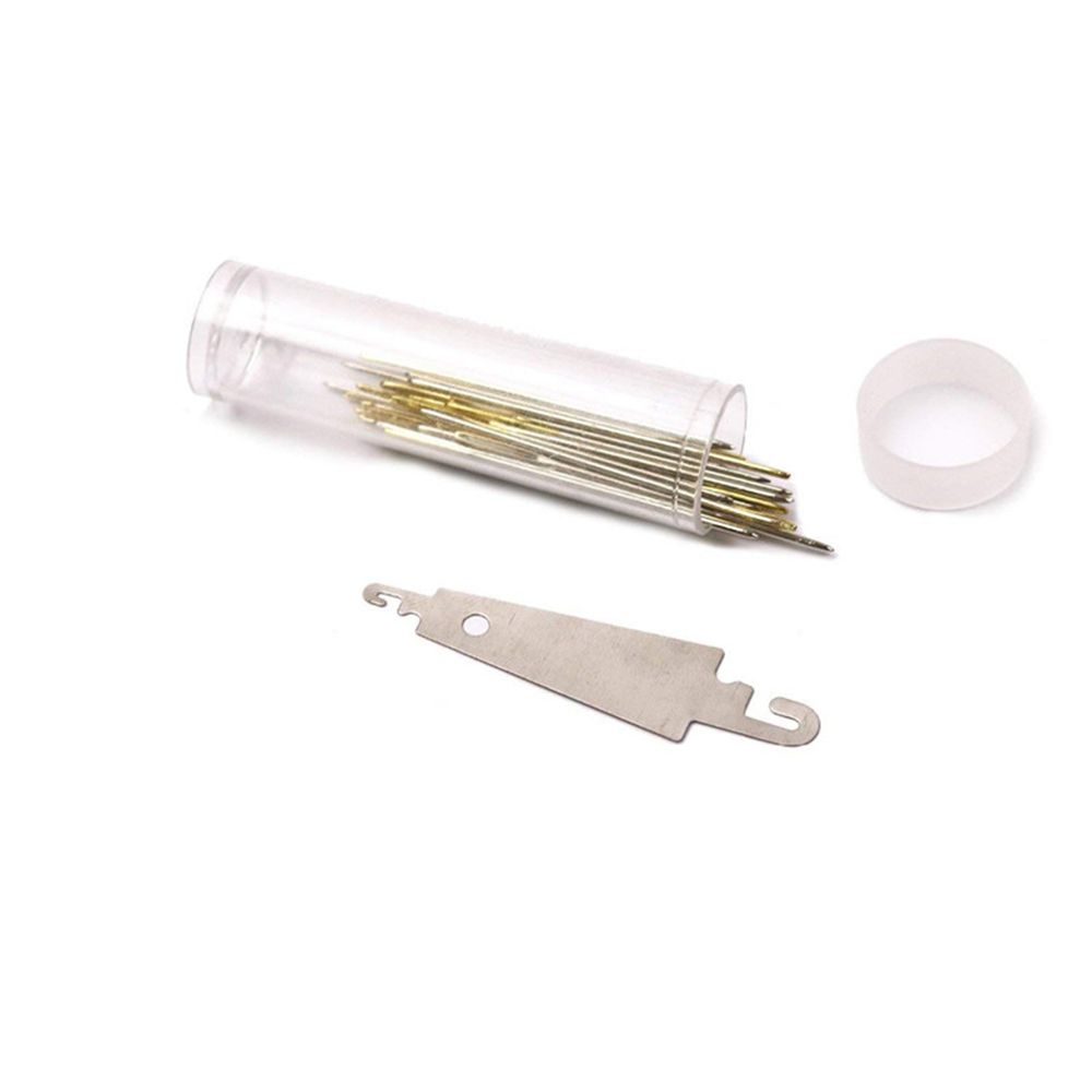 30pcs Tool DIY Cross Stitch Sewing Needles Threader Stainless Steel Large Eye