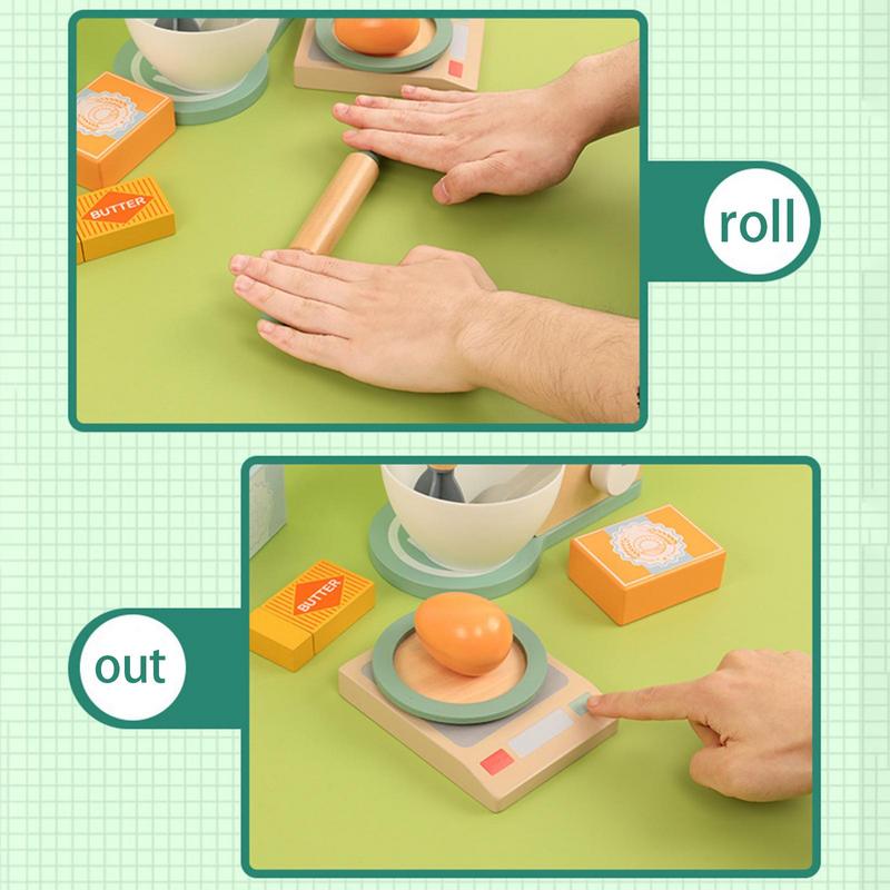 Kitchen Mixer  Children’s Role-Playing Wooden  Food Mixer Kids Early Educational Gift For Girls And