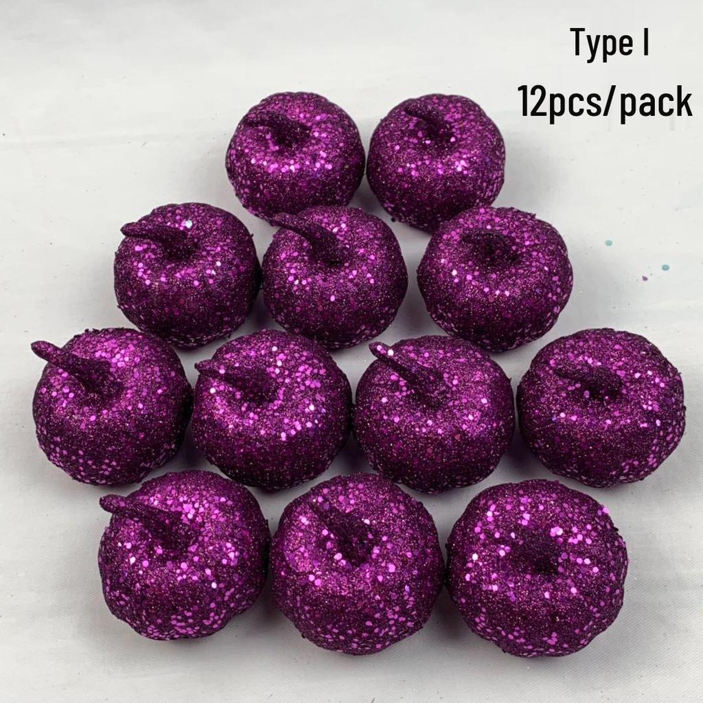 Halloween Foam Pumpkin Set, 5.5cm, 16-Pack - Ideal for Photography, Display, or Decoration.