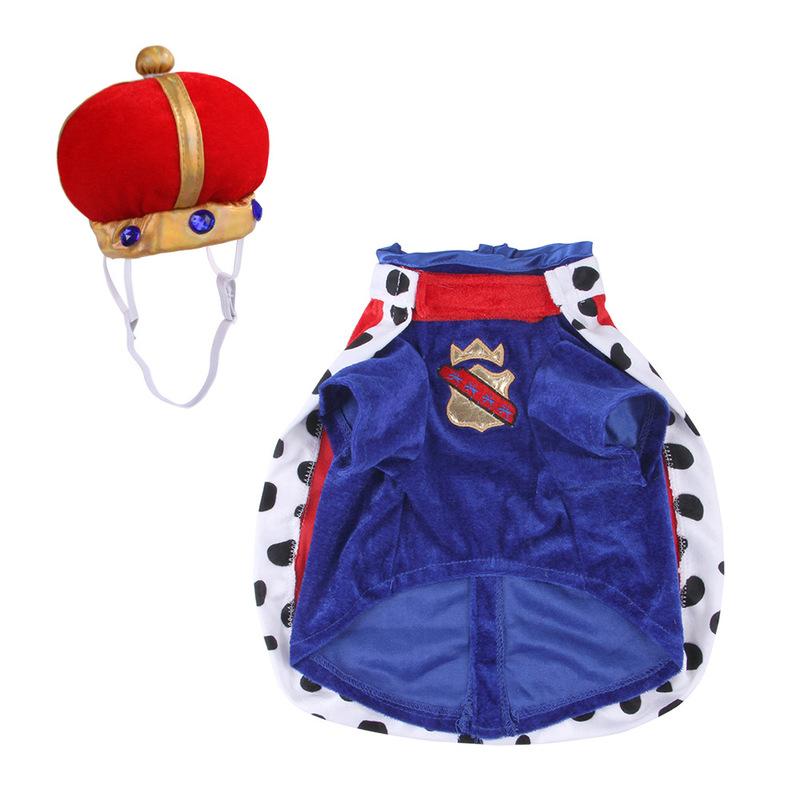 Dog Costume King Cloak and Hat Set Funny Dog Cosplay Costume King Set Medium Large Dogs Funny Clothing Dogs Halloween Costume