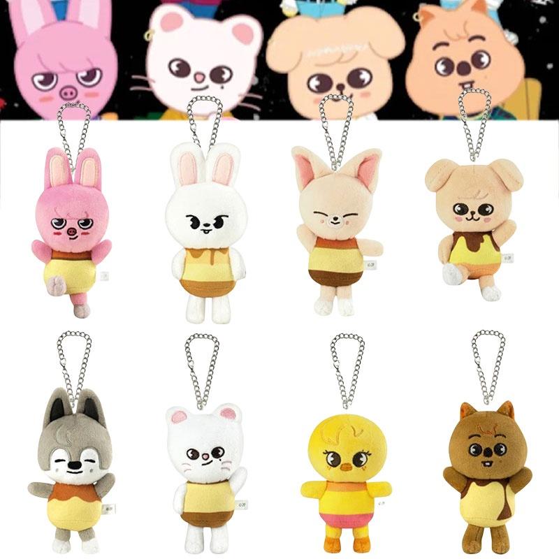 Jyp Felix Pluszowy Breloczek Zawieszka do Torebki Urocza Kreskówkowa Roślina Zabawka Miękki i Puszysty Design Białego Kota