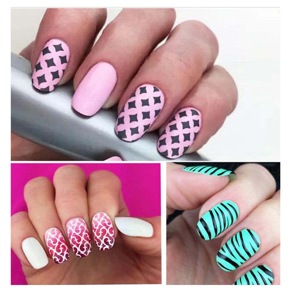 24 buc. Autocolant laser gol pentru unghii Gel de unghii Lac Vârf Folie de transfer Stampila 3D pentru unghii Stea inimii