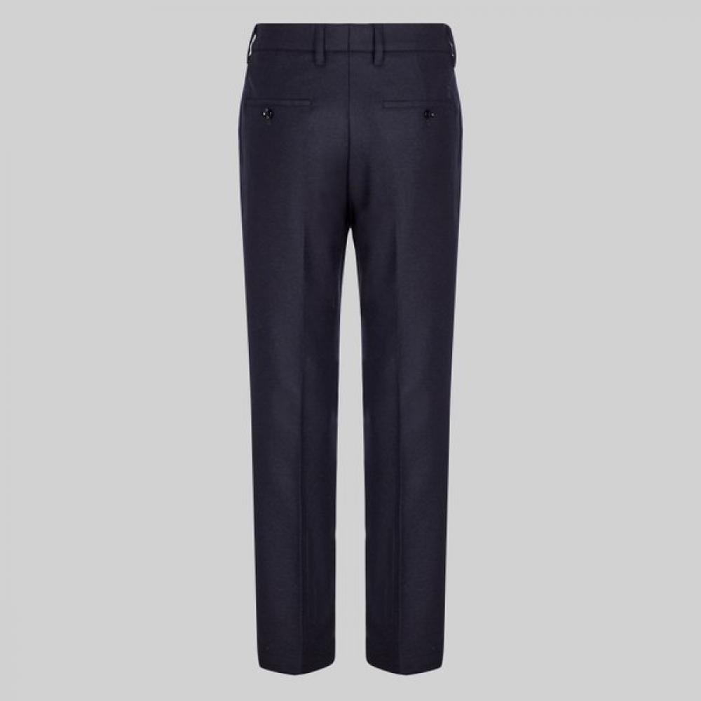 Boss Manteco Wool Blend Relaxed Fit Slacks Pants Dark Blue 50527949404 